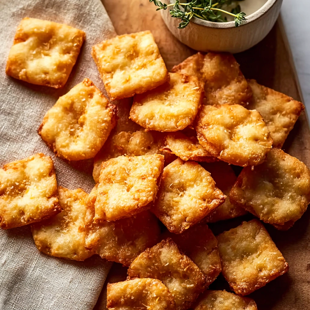 Crispy Cheddar Homemade Cheese Crackers: A Savory Snack - Image 1