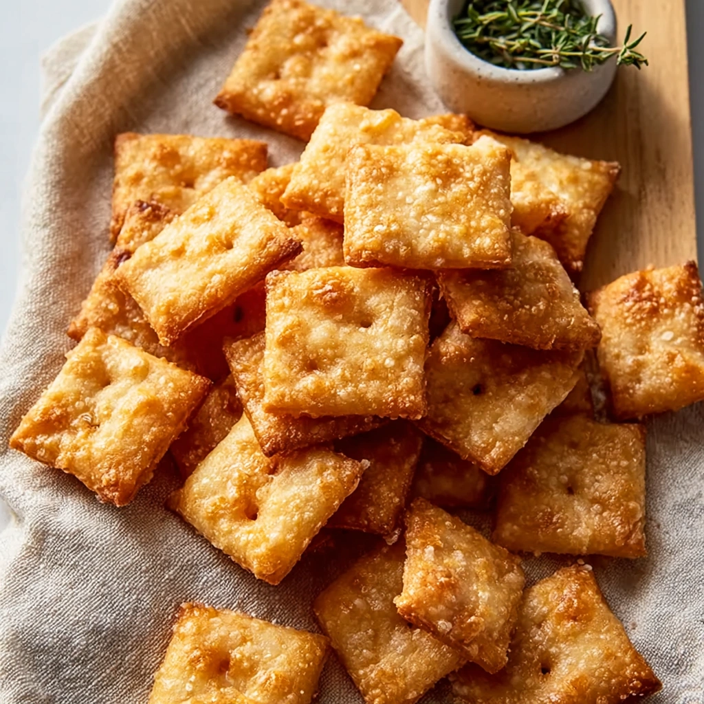 Crispy Cheddar Homemade Cheese Crackers: A Savory Snack - Image 2