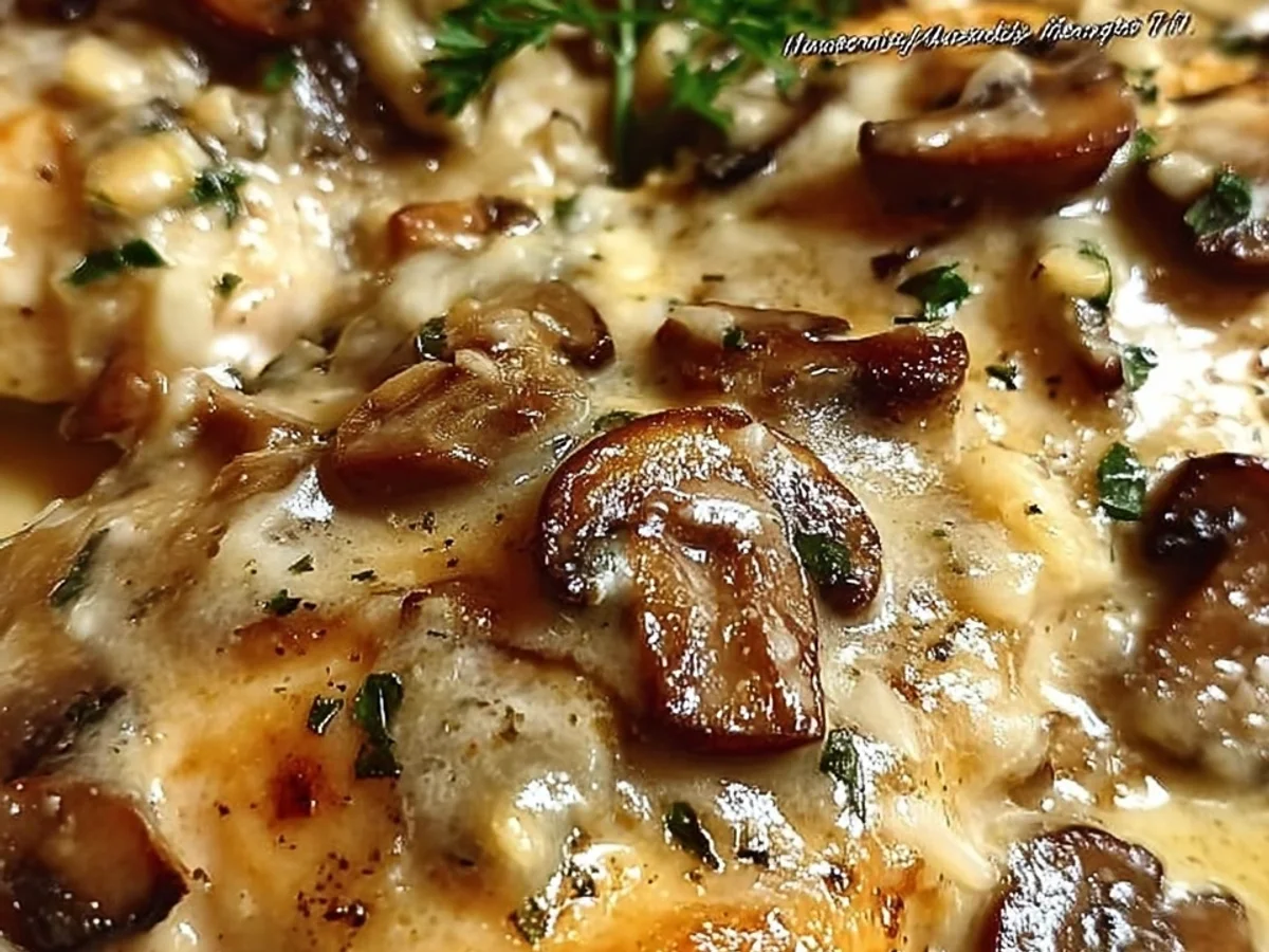 30-Min Creamy Mushroom Asiago Chicken Dinner - Image 1
