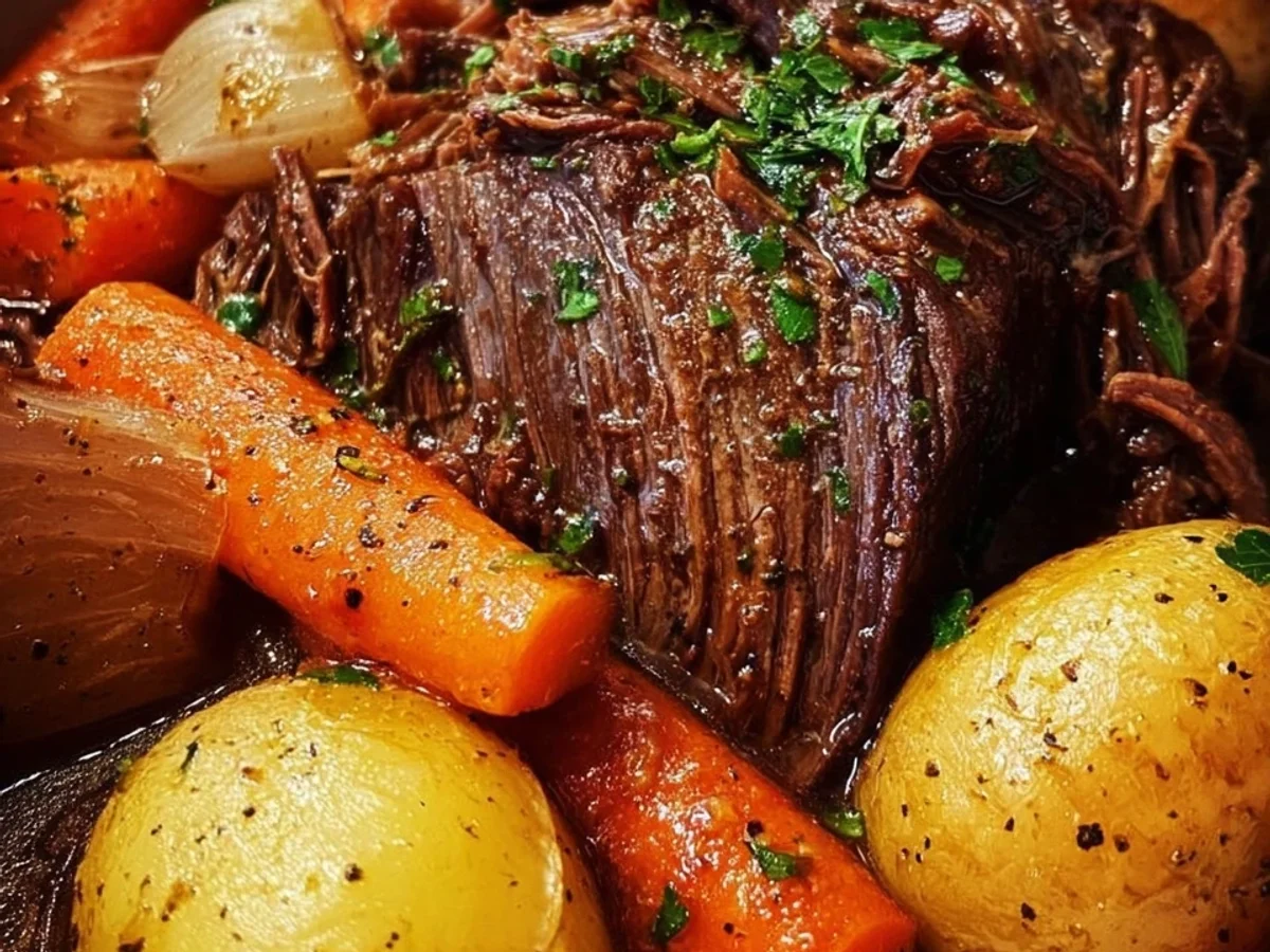 5-Star Crockpot Pot Roast - Easy & Delicious - Image 1