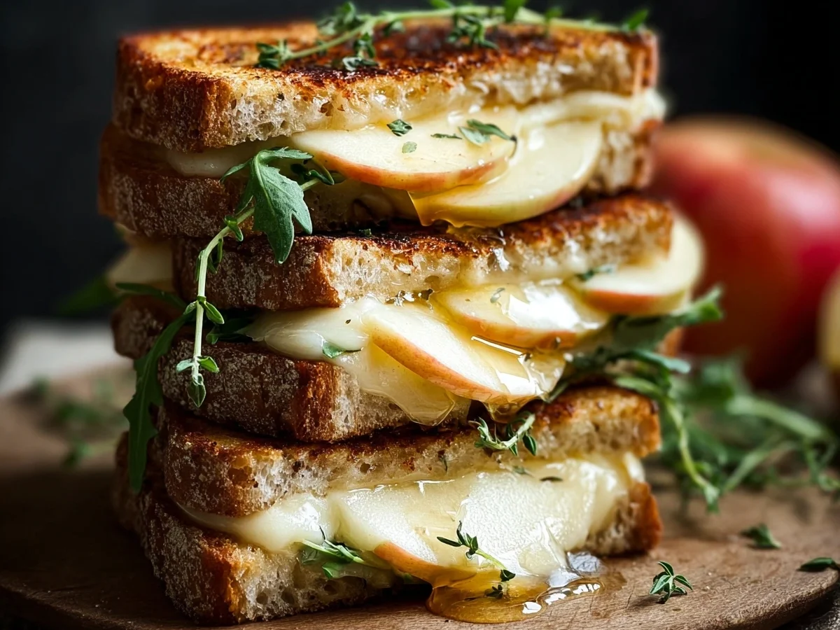 Apple Brie Grilled Cheese: Gourmet Sandwich - Image 1