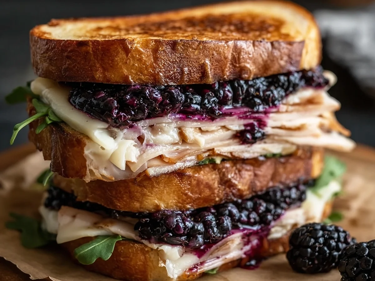 Blackberry Brie Turkey Ham Sandwich: Sweet & Savory - Image 1