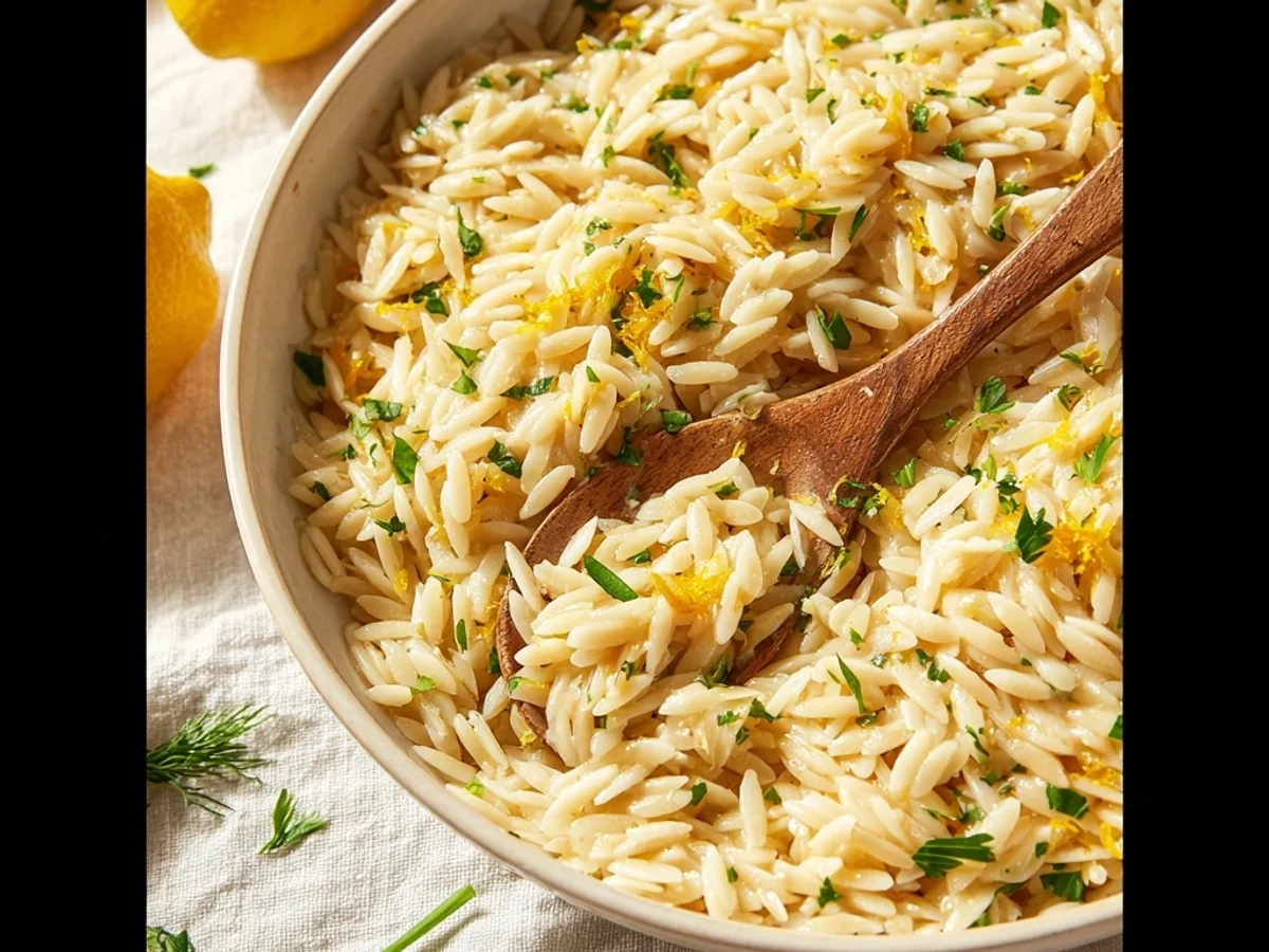 Bright Lemon Orzo Pasta: Quick Zesty Delight - Image 1