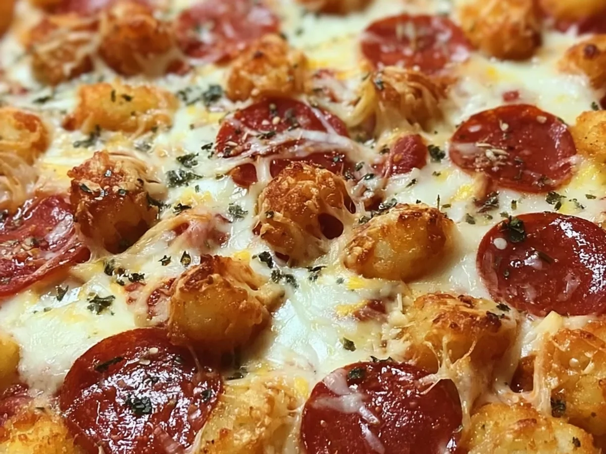 Cheesy Pizza Tot Casserole: A Family Favorite Dinner - Image 1