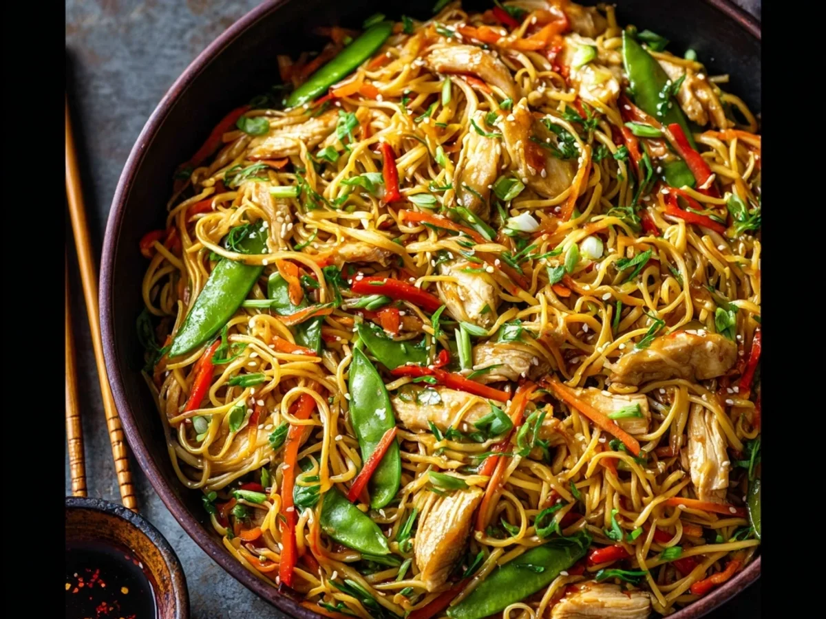 Classic Chicken Chow Mein: Stir-Fried Noodles Delight - Image 1
