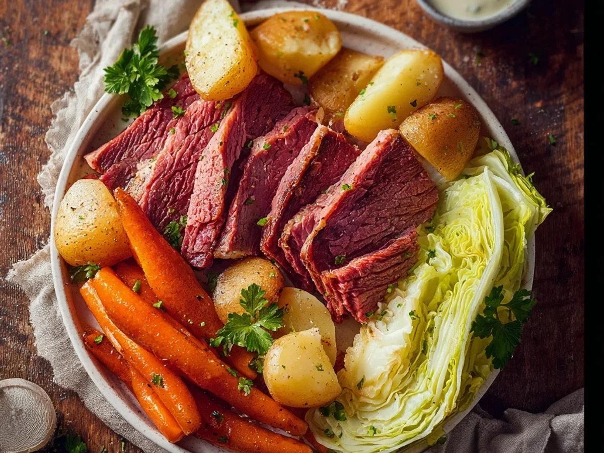 Classic Corned Beef & Cabbage with Zesty Horseradish - Image 2