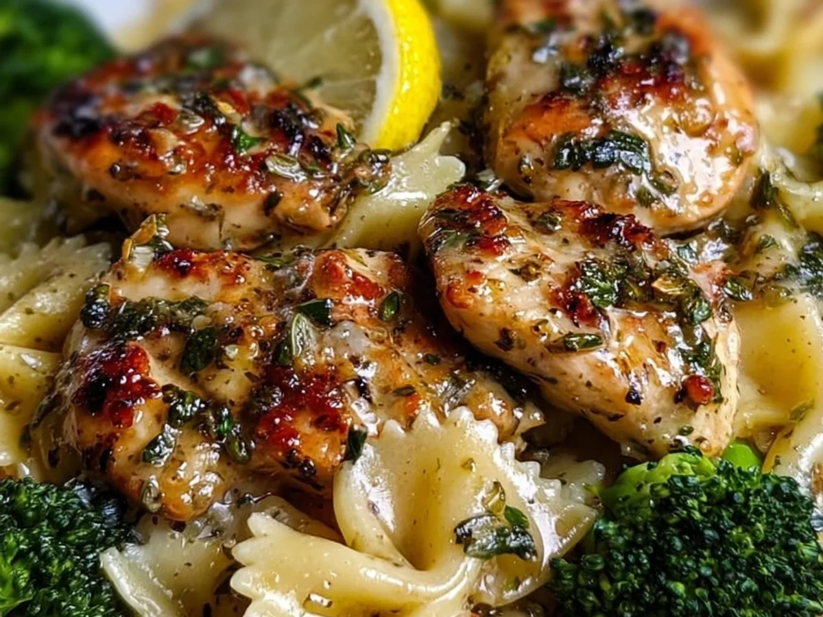 Cowboy Butter Lemon Chicken Bowtie Pasta with Broccoli - Image 2