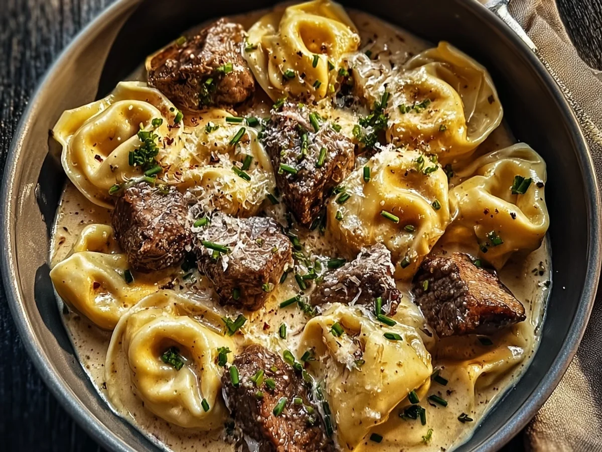 Cracked Garlic Steak Tortellini: Rich Creamhouse Sauce - Image 1