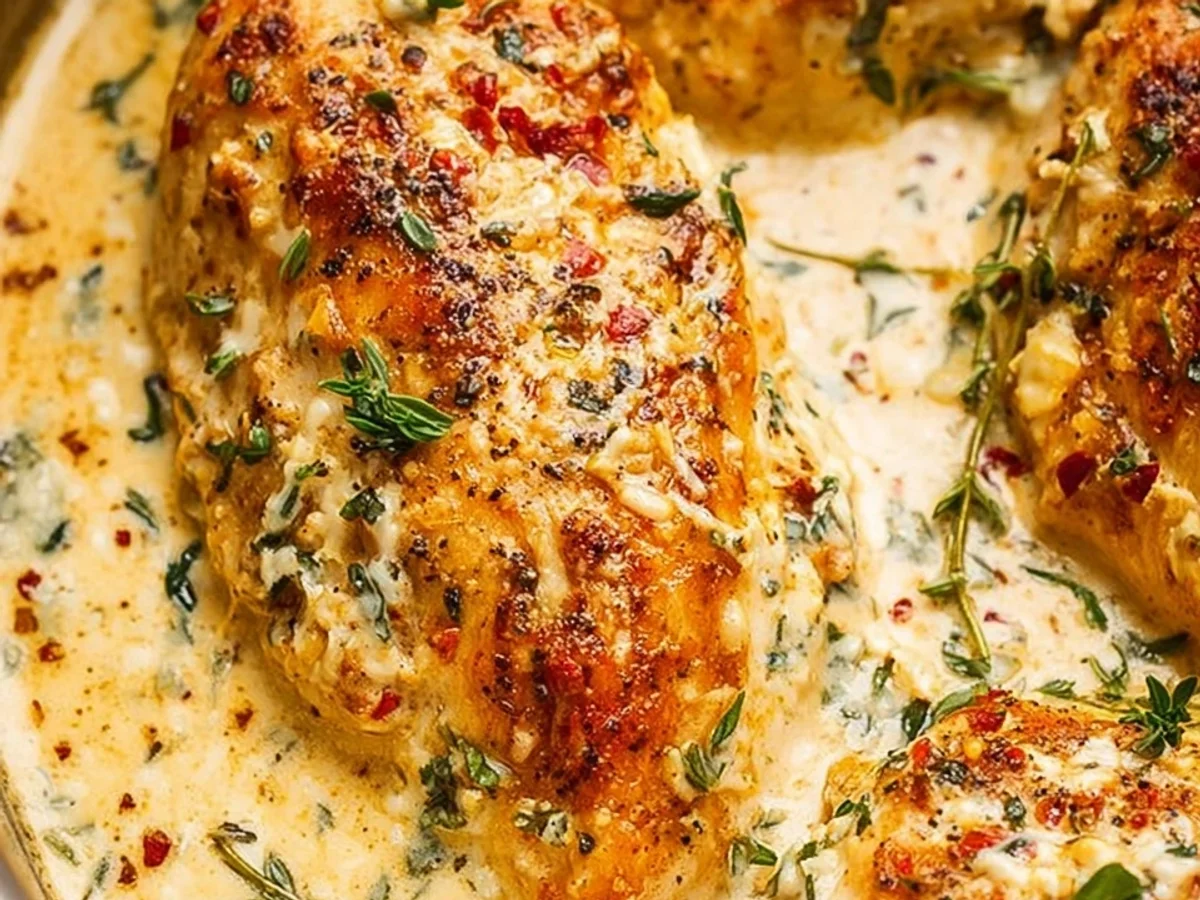 Creamy Baked Chicken Breasts with Garlic Herb Sauce - Image 1