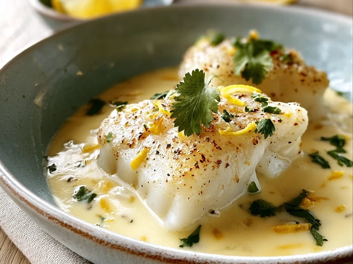 Creamy Baked Cod in Coconut Lemon Sauce - Image 1