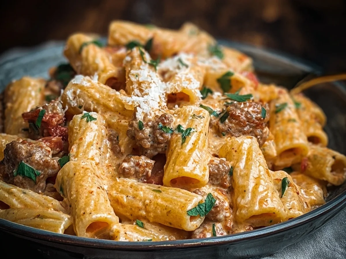Creamy Beef Sausage Rigatoni: A Weeknight Hug - Image 2