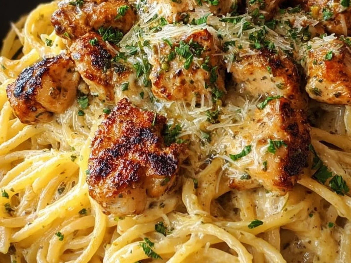 Creamy Cajun Chicken Spaghetti with Cheesy Garlic Sauce - Image 1