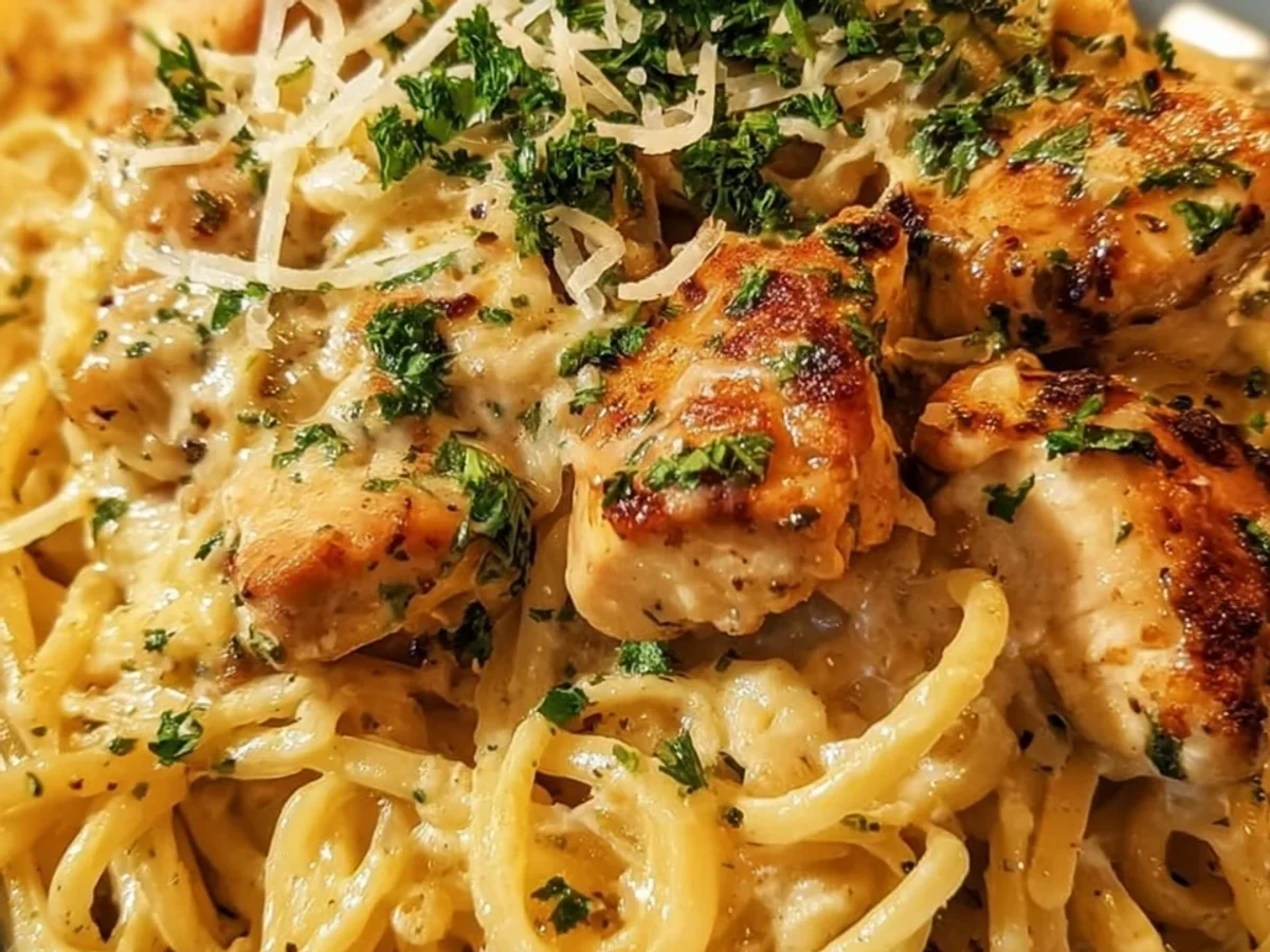 Creamy Cajun Chicken Spaghetti with Cheesy Garlic Sauce - Image 2