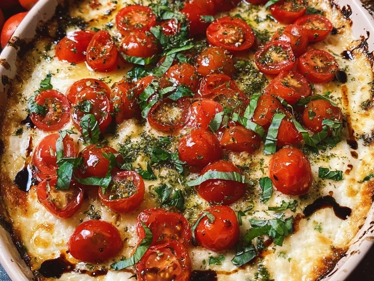 Creamy Cheesy Caprese Dip with Fresh Basil & Tomatoes - Image 2