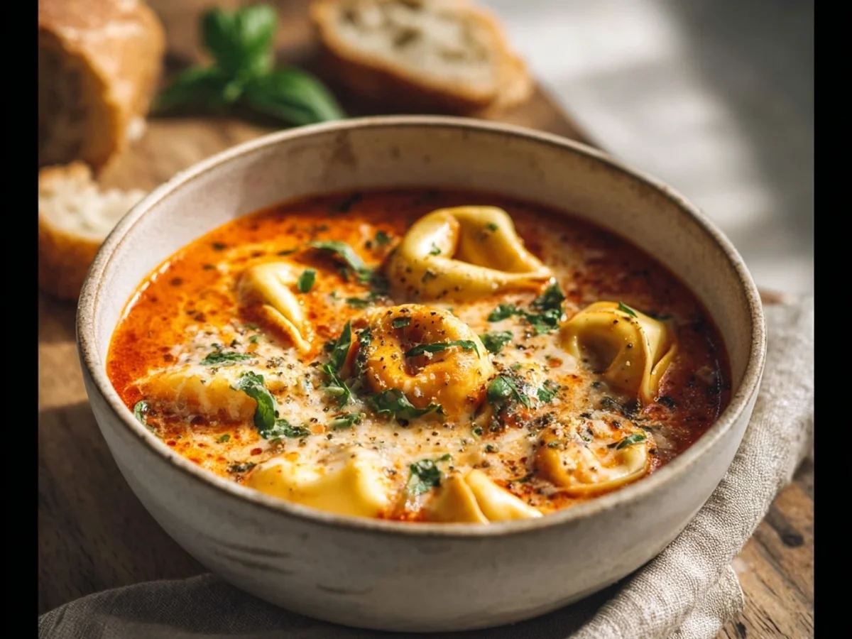 Creamy Cheesy Tomato Tortellini Soup for Comfort - Image 1