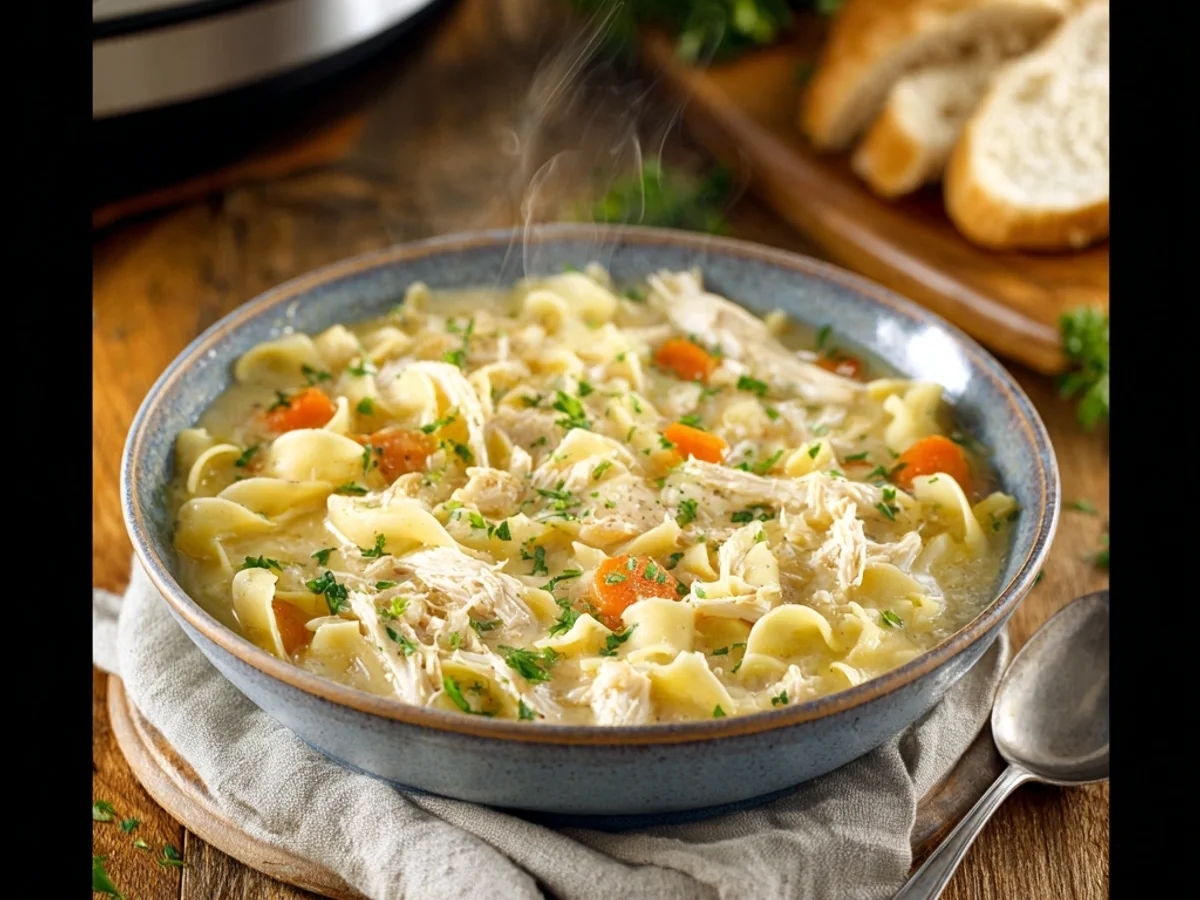 Creamy Chicken Noodle Soup Crockpot: Simple & Satisfying - Image 1