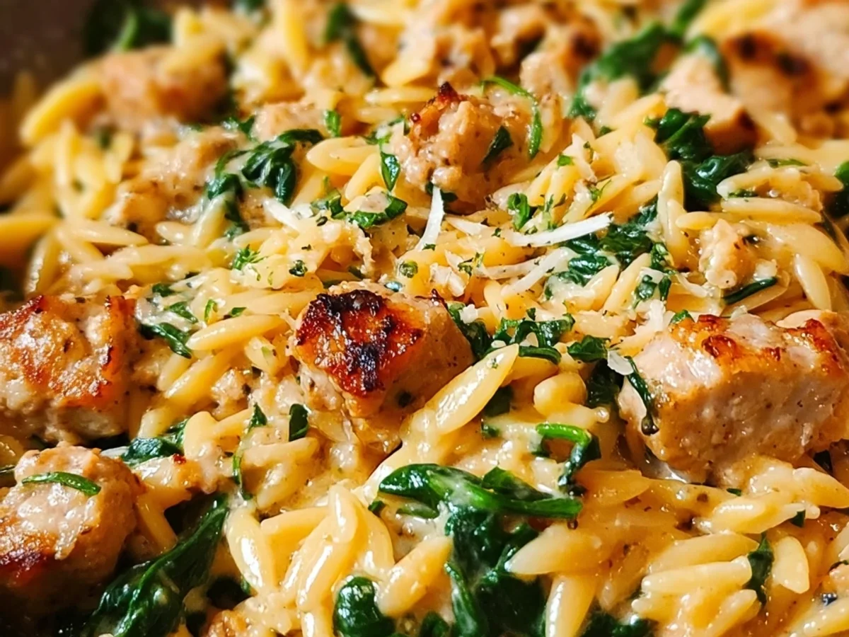 Creamy Chicken Sausage Orzo: Simple Weeknight Meal - Image 1