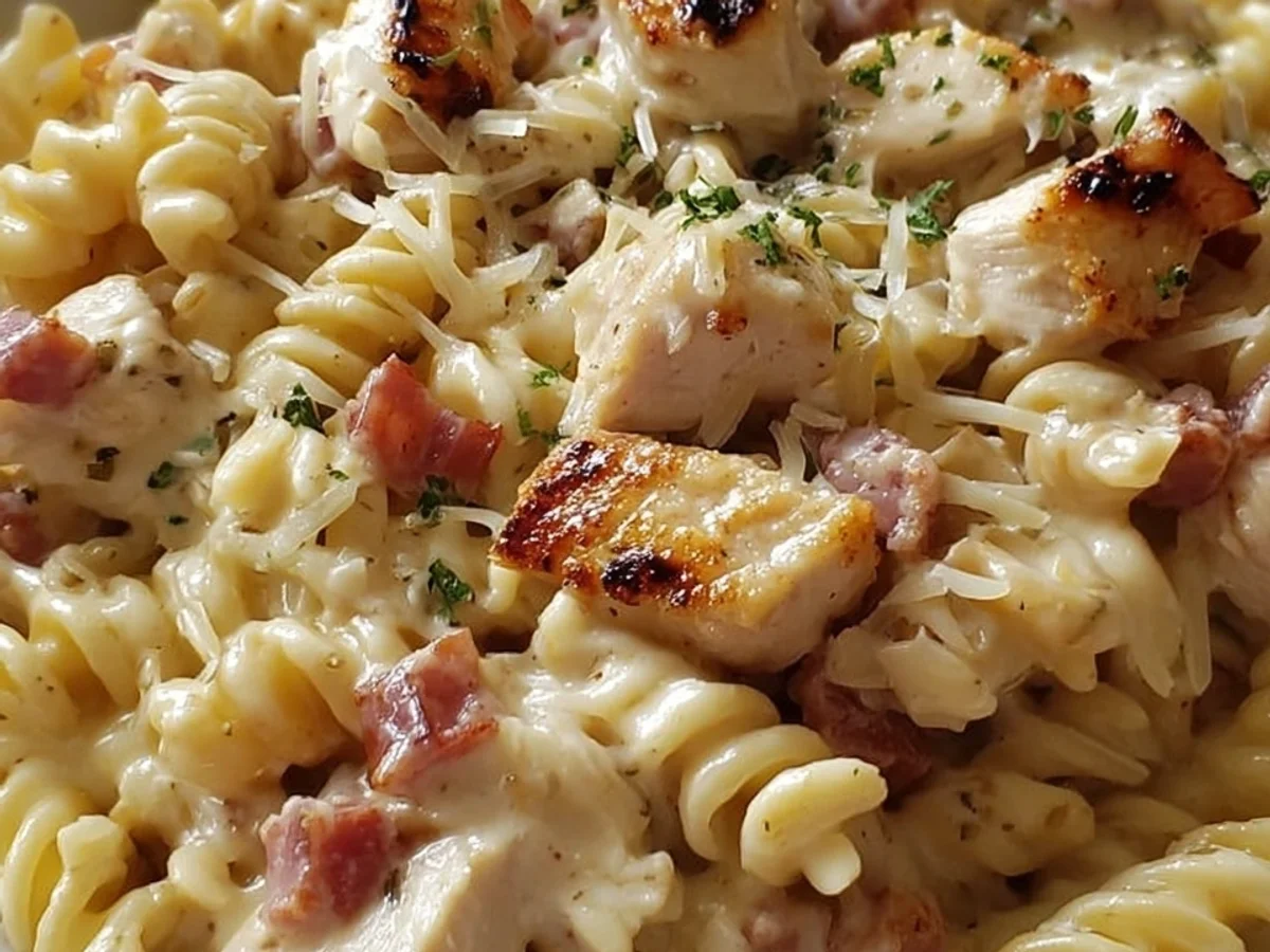 Creamy Chicken Turkey Ham Ranch Pasta Comfort Meal - Image 1