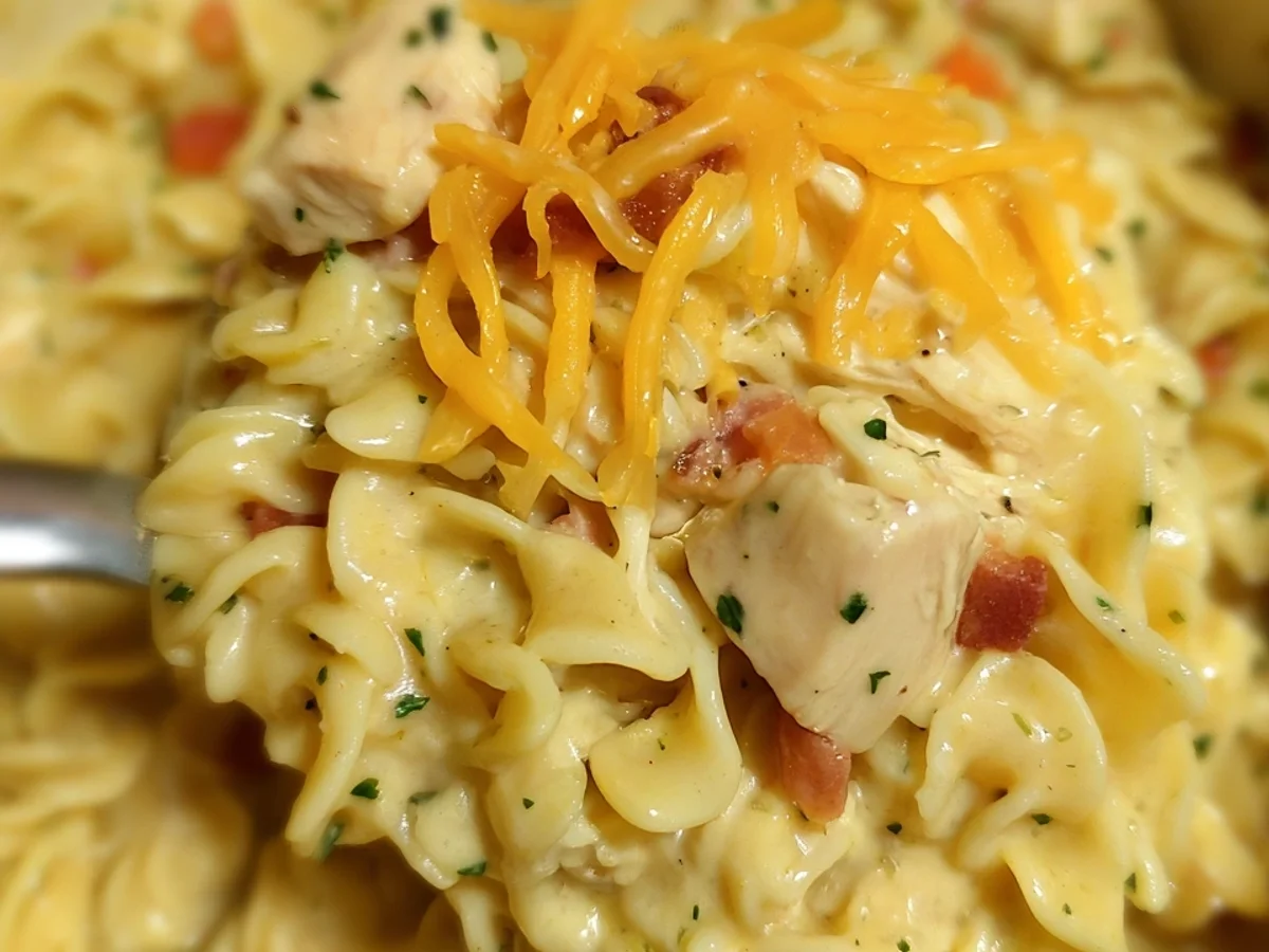 Creamy Crack Chicken Noodle Soup: Easy Comfort Food - Image 1