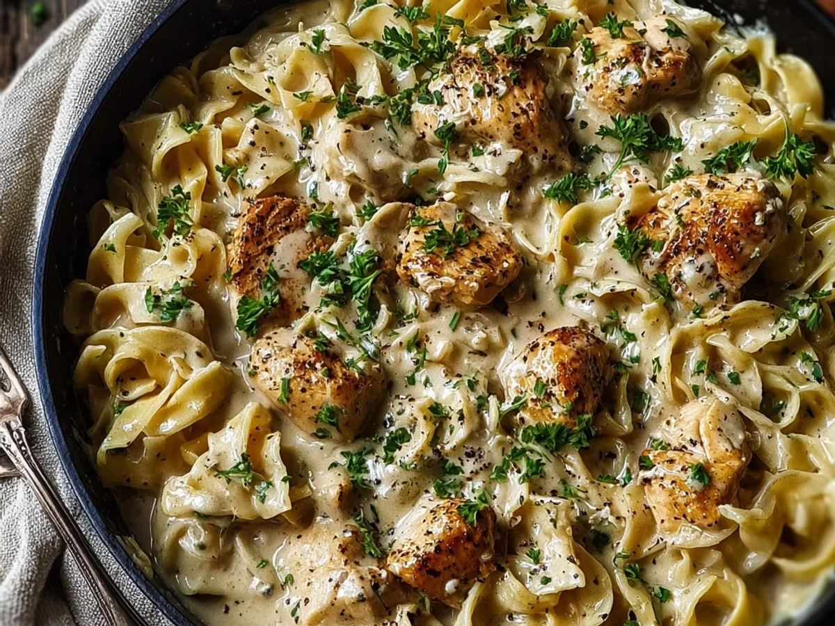 Creamy Garlic Butter Chicken & Noodles Recipe - Image 2