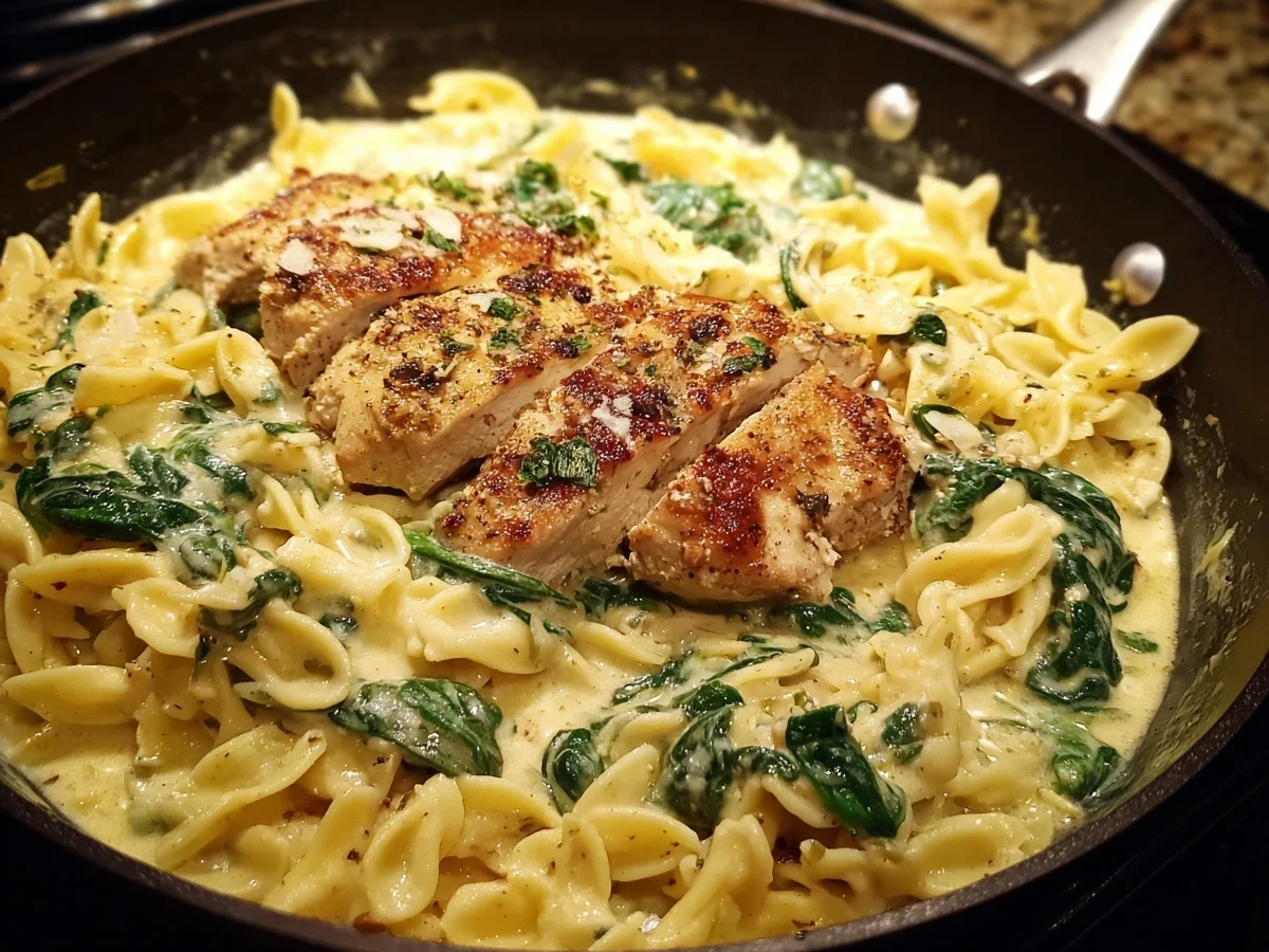 Creamy High-Protein Garlic Parmesan Chicken Pasta - Image 1