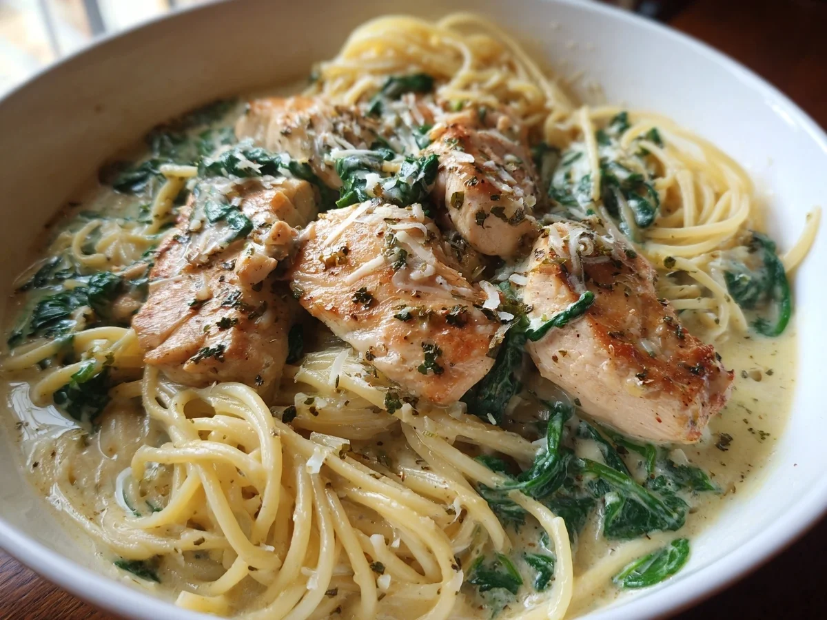 Creamy High-Protein Garlic Parmesan Chicken Pasta - Image 2