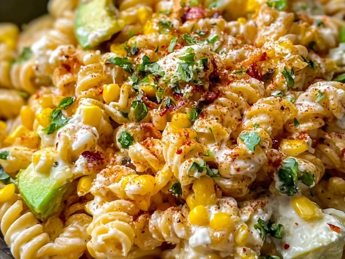 Creamy Mexican Street Corn Pasta Salad for Summer Gatherings - Image 1