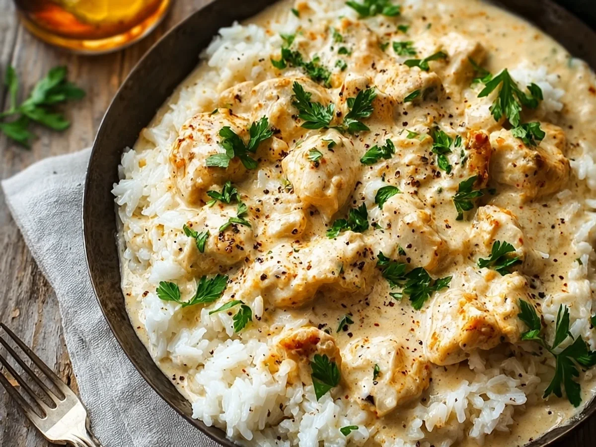 Creamy Smothered Chicken and Rice Recipe - Image 2