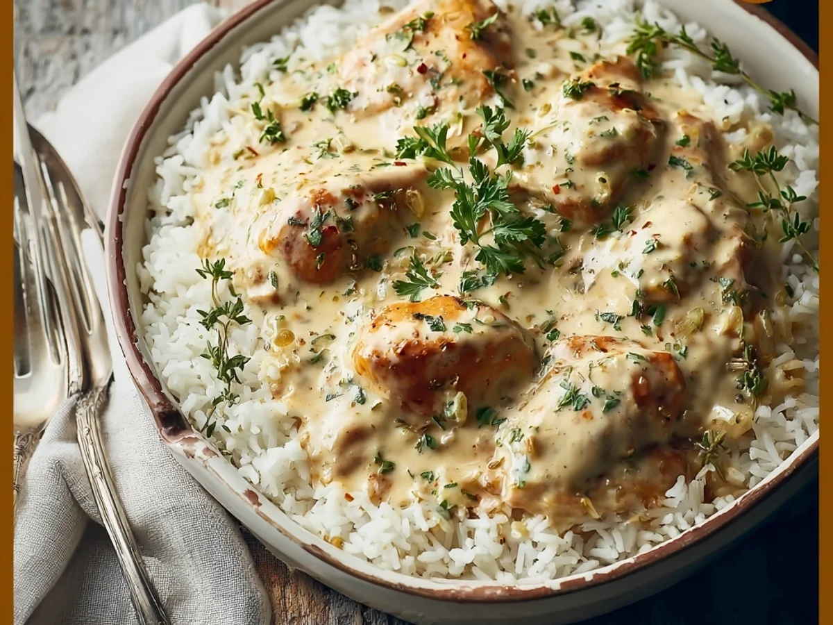 Creamy Smothered Chicken & Rice One-Pan Wonder - Image 1