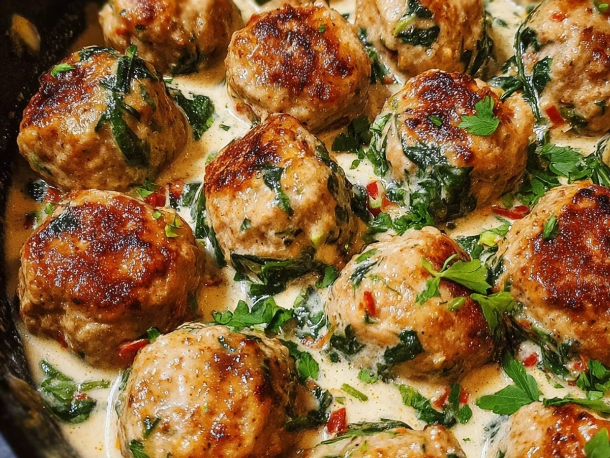 Creamy Spinach Turkey Meatballs: Easy Weeknight Meal - Image 2