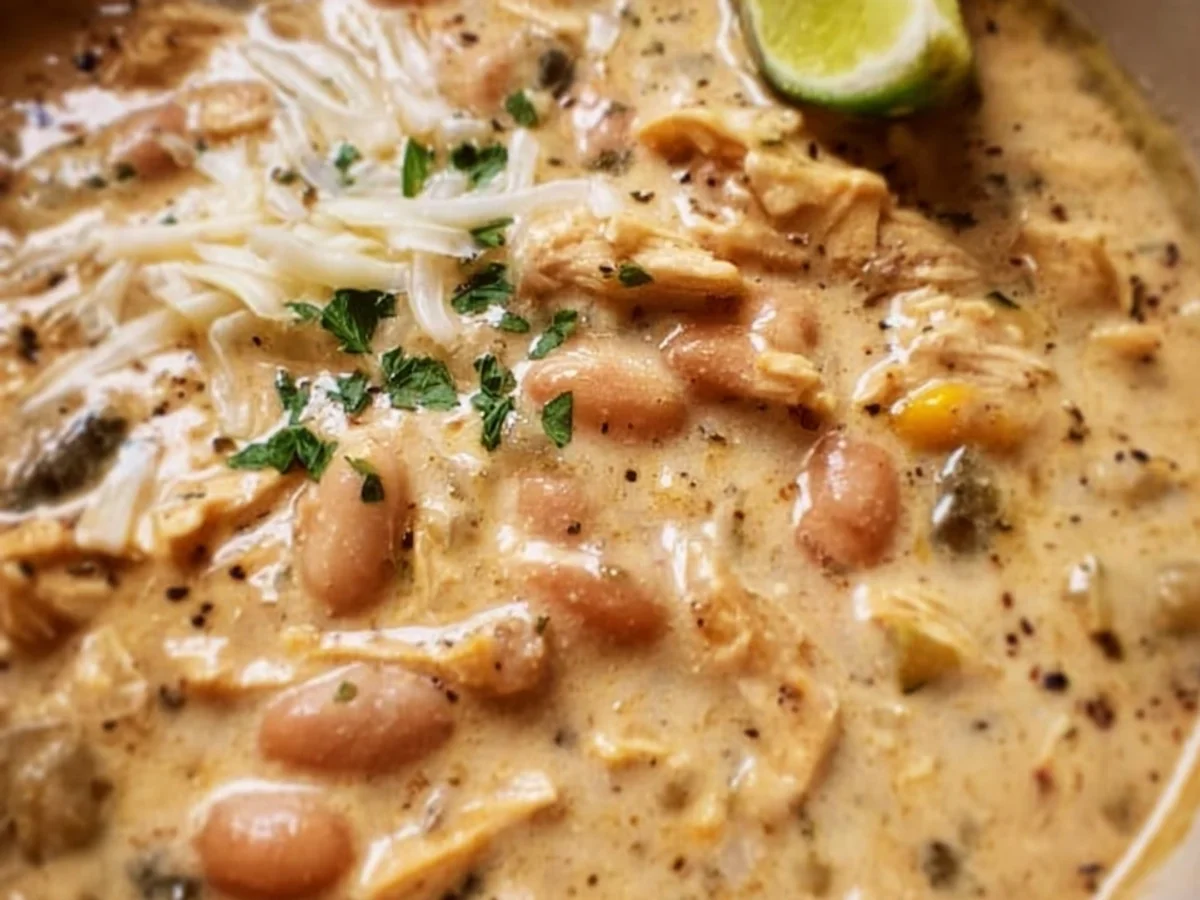 Creamy White Chicken Chili with Cream Cheese - Image 1