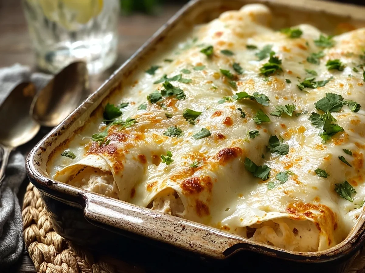 Creamy White Chicken Enchiladas Recipe - Image 2