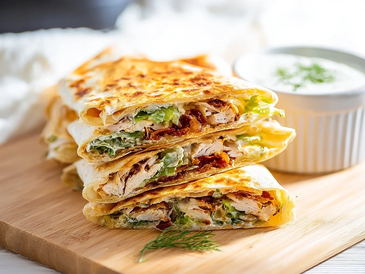 Crispy Air Fried Chicken Turkey Ham Ranch Crunchwrap - Image 1