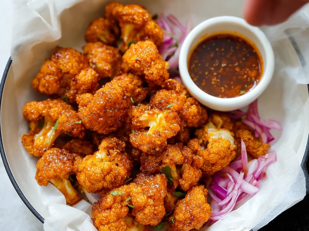 Crispy Air Fryer Cauliflower Wings with Honey Sriracha - Image 2