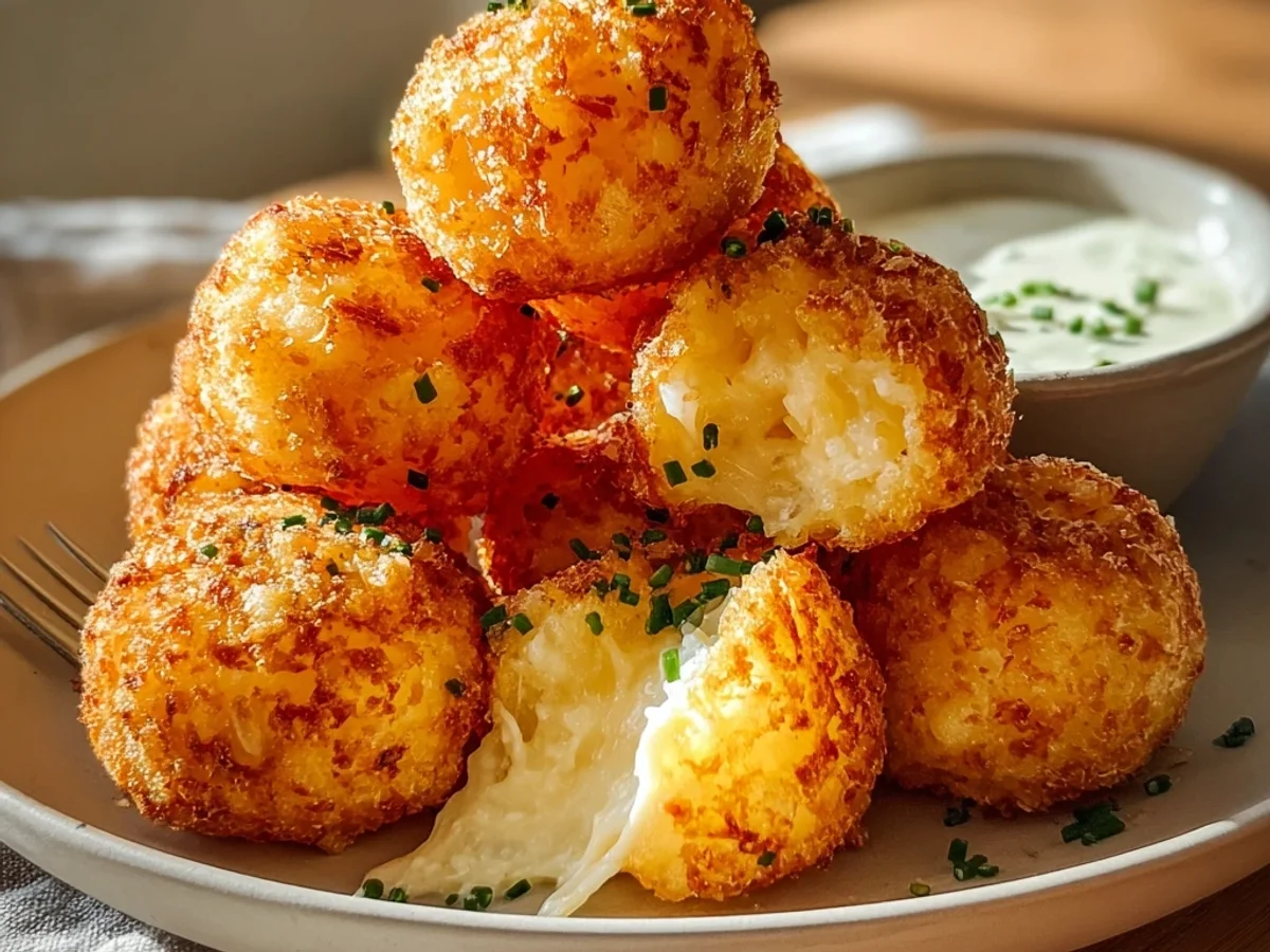 Crispy Air Fryer Cheesy Mashed Potato Balls - Image 2