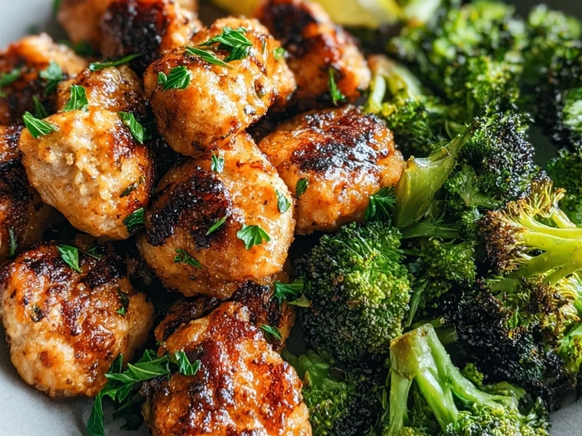 Crispy Air Fryer Chicken Bites & Broccoli Dinner - Image 2
