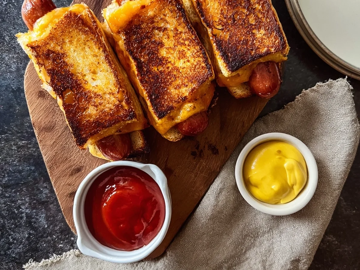Crispy Air Fryer Grilled Cheese Hot Dogs - Image 2