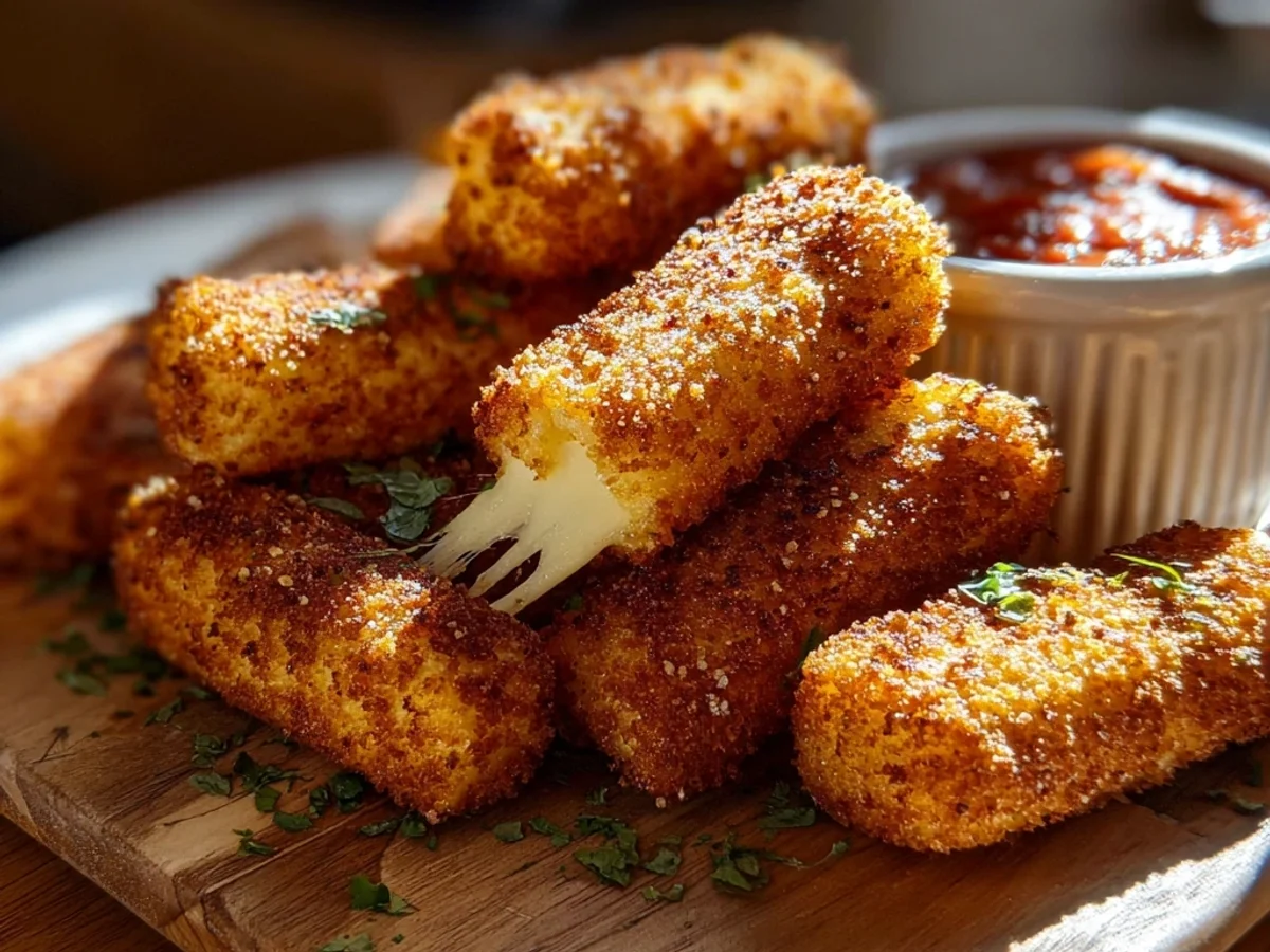 Crispy Air Fryer Mozzarella Sticks Recipe: Golden & Gooey - Image 1