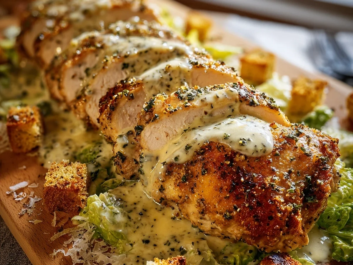 Crispy Baked Caesar Chicken - Tender & Flavor-Packed - Image 2