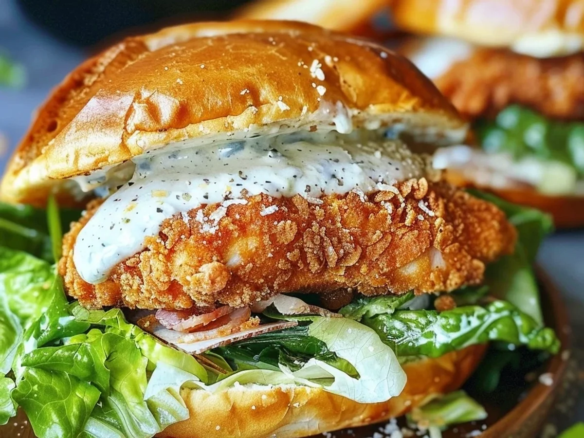 Crispy Chicken Caesar Sandwich: Easy Weeknight Dinner - Image 2