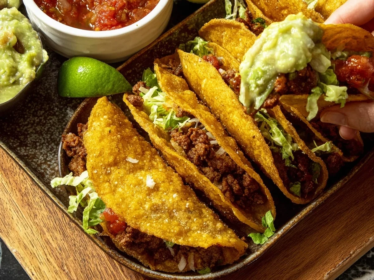 Crispy Ground Beef Tacos: Easy Weeknight Crunch - Image 1