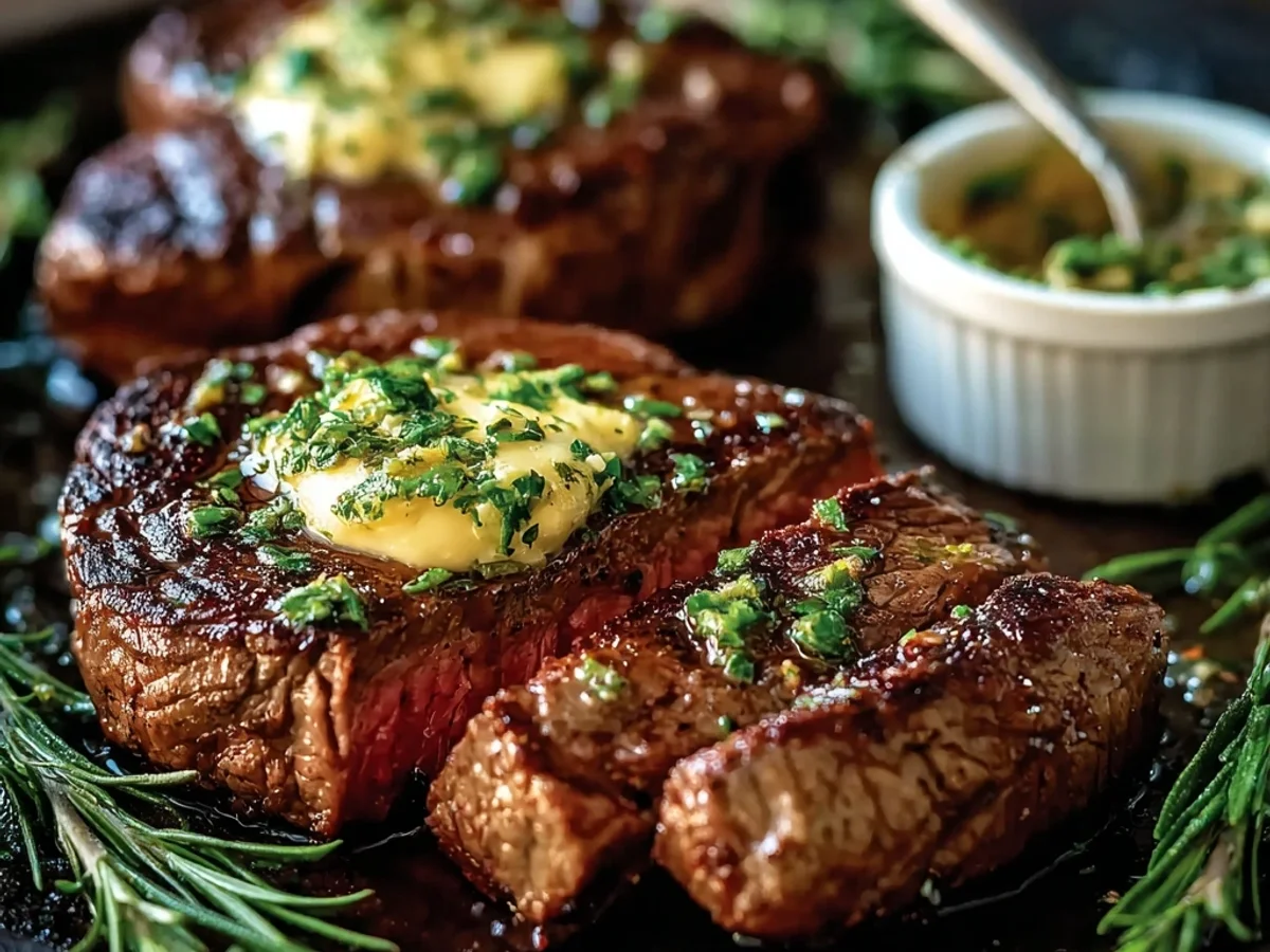 Crispy Pan Seared Steak with Garlic Butter - Image 2