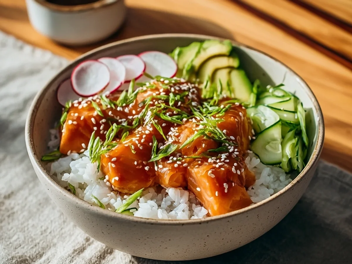 Crispy Salmon and Rice Bowl: Easy Weeknight Flavor - Image 1