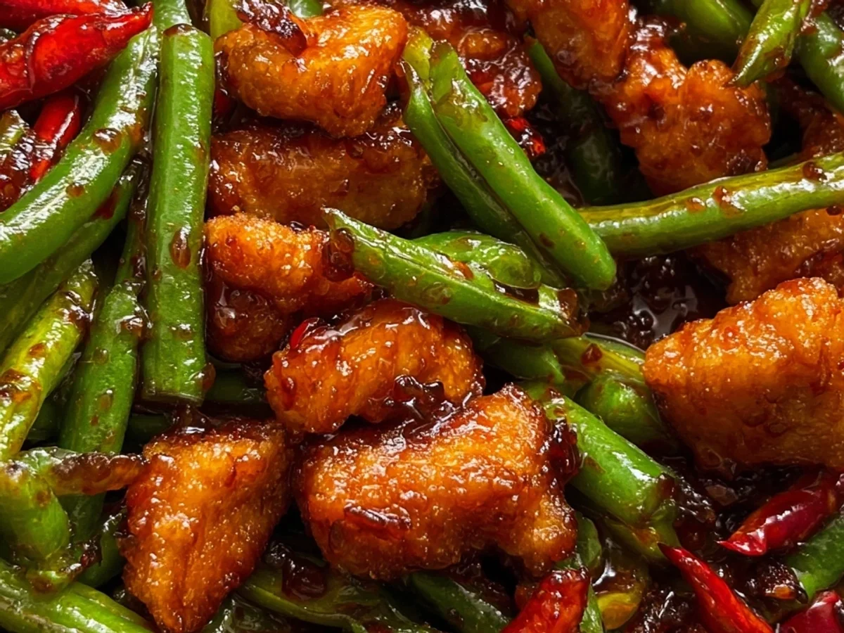 Crispy Sweet Chili Chicken Stir Fry with Green Beans - Image 2