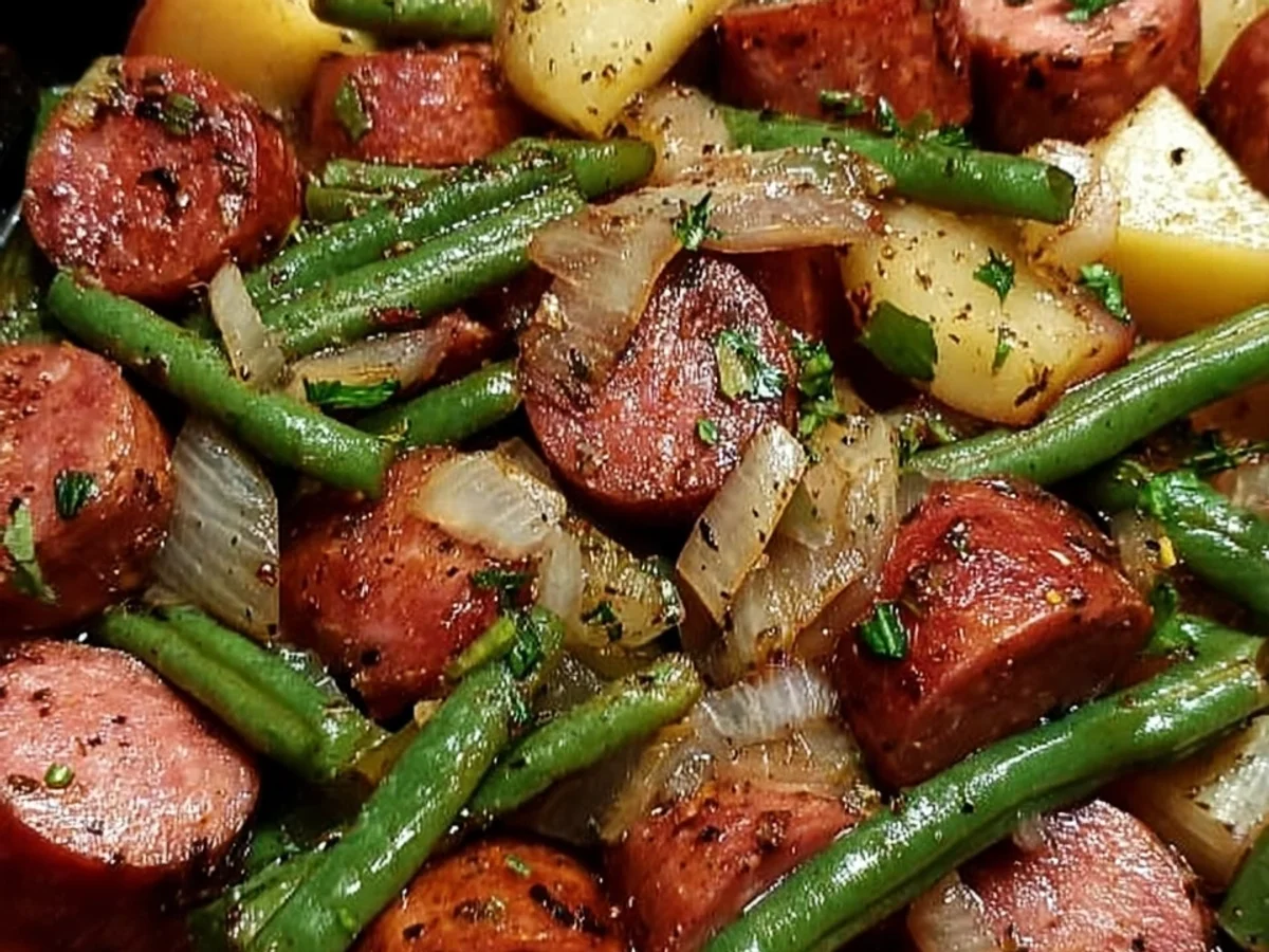 Crockpot Beef Kielbasa & Green Beans Dinner - Image 2