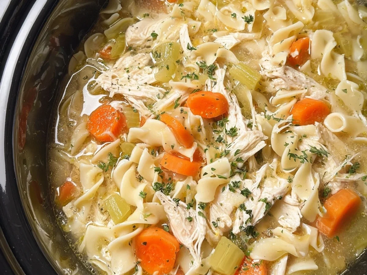 Crockpot Chicken Noodle Soup: Easy Homemade Recipe - Image 1