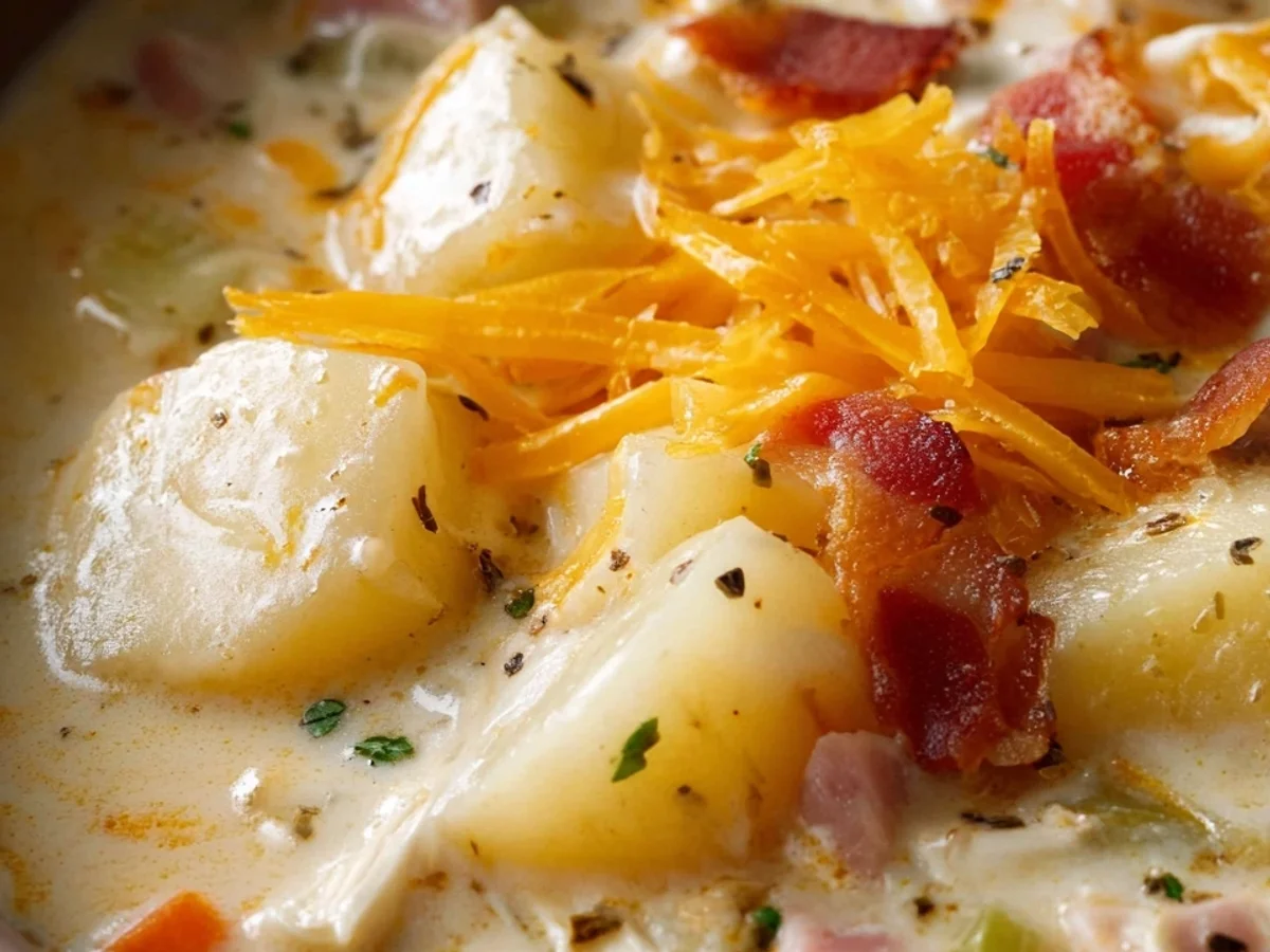 Crockpot Potato Soup with Turkey Ham: Hearty & Creamy - Image 2