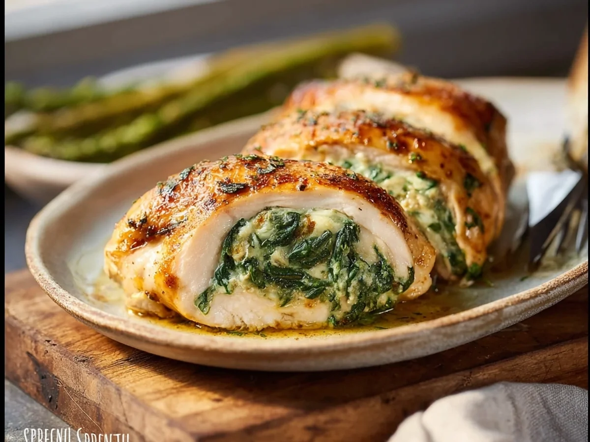 Delicious Spinach Stuffed Chicken: A Homestyle Dinner - Image 1