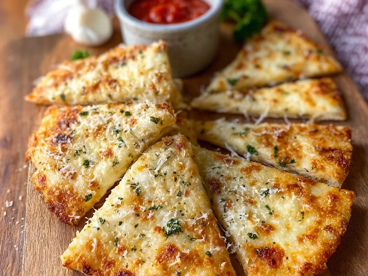 Easy Air Fryer Cheesy Tortilla Garlic Bread: Speedy Snack - Image 1