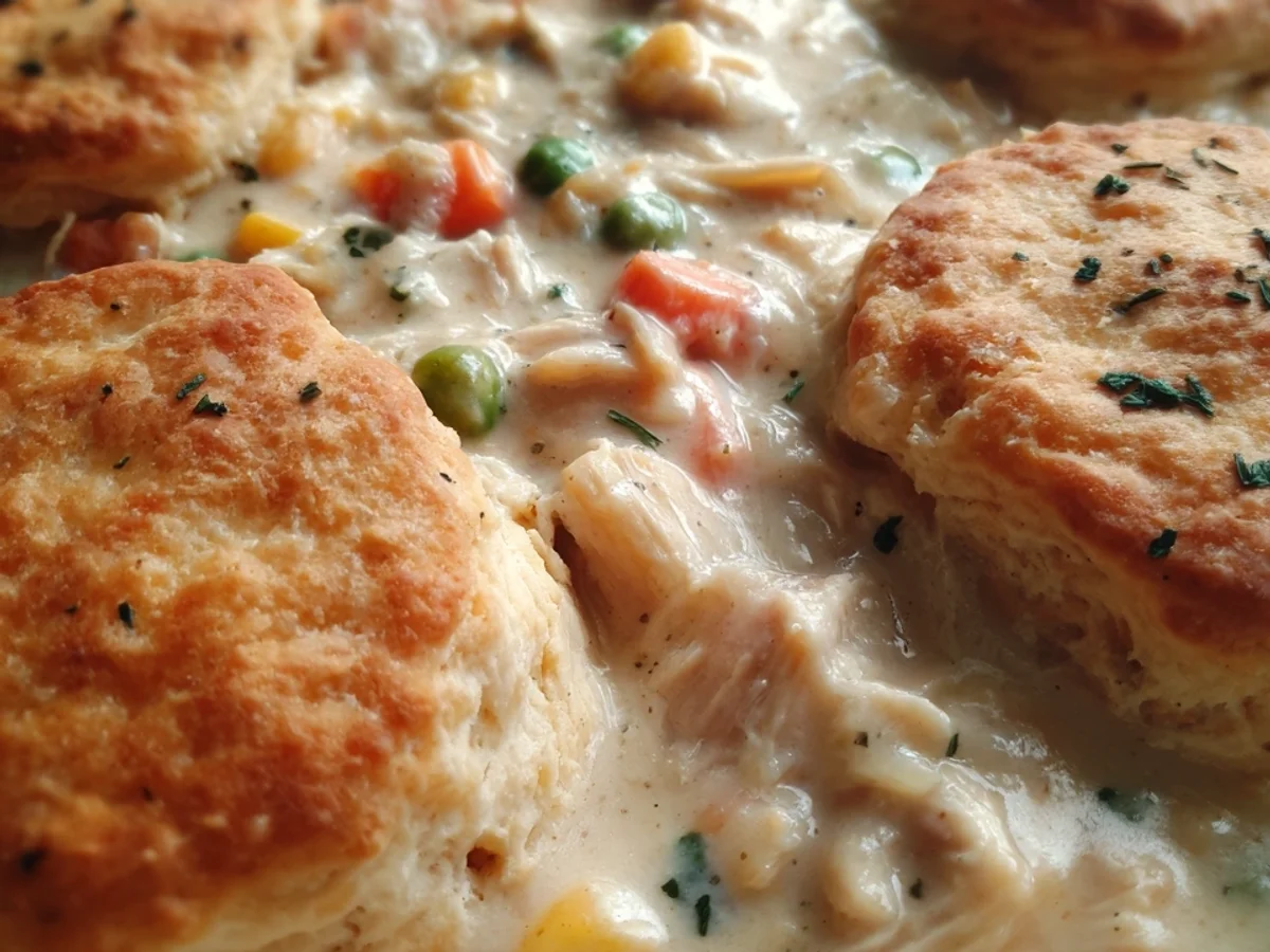 Easy Chicken Pot Pie with Biscuits Recipe - Image 1